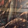 Vintage Haitian Art Painting on Fabric - Signed Image 2
