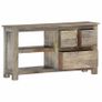 TV Cabinet 110x30x55 cm Solid Mango Wood Image 9