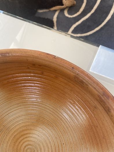 Reduced French Gres Du Marais  stoneware  very large 13 .5 diameter Bowl
