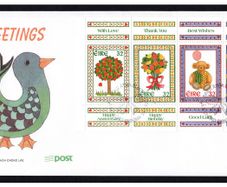 1995 Ireland Greetings Commemorative Stamp Booklet Pane (Hibernian HP73) An Post First Day Cover (FDC)