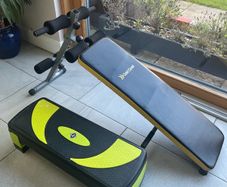 Exercise bench and step