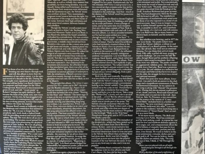 Lou Reed - Rock And Roll Diary 1967-1980, Vinyl, 2xLP, 1980, USA
