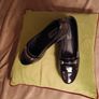 Black patent leather loafers size 6 Image 3