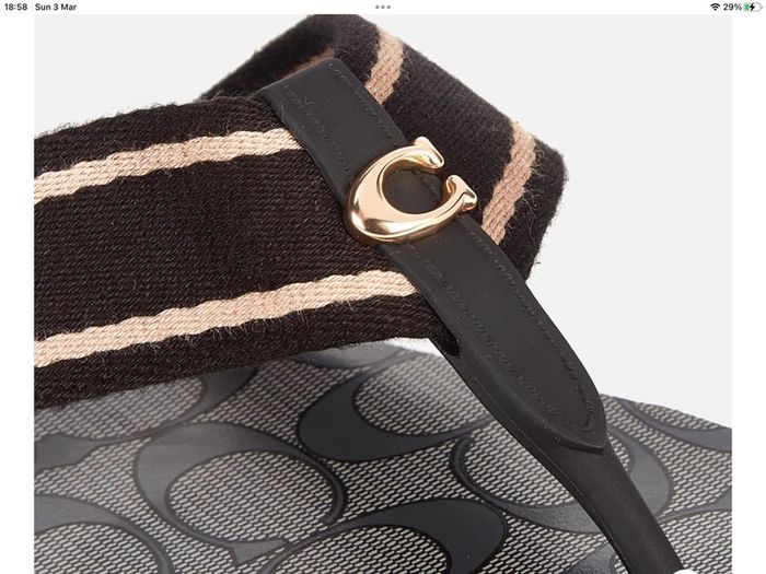 Coach Women's Zoe Webbed Flip Flops