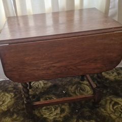 Solid Oak Vintage Gateleg Drop Leaf Table Barley Twist Legs