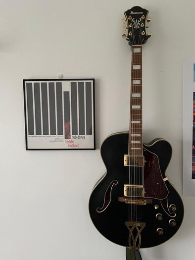 ibanez af75 jazz guitar with flat wounds