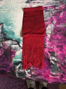 Red sparkling scarf
