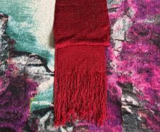 Red sparkling scarf