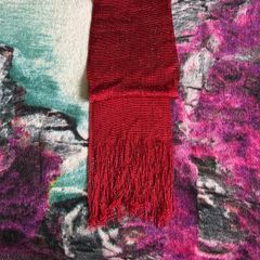 Red sparkling scarf