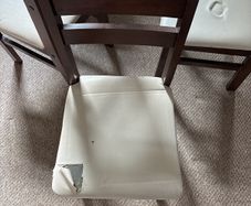 kitchen chairs (4) hard wood with matching table