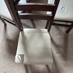 kitchen chairs (4) hard wood with matching table