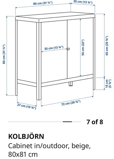 IKEA Kolbjorn Beige metal cabinet