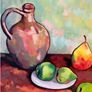 Still-life Oil painting in white frame Image 2