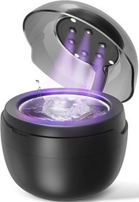 Ultrasonic Cleaning Device, 50,000 Hz Dental Pod, 250 ml Ultrasonic Cleaner with 6 UV Lamp for Dental Rail, Braces, Retainers, Dentures, Aligners, Prostheses, Jewellery