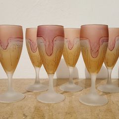 Vintage rueven art noveau champagne flutes