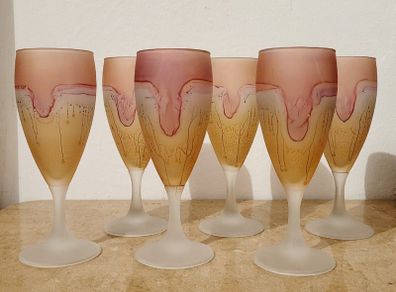 Vintage rueven art noveau champagne flutes