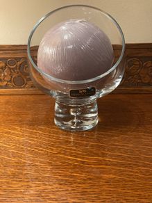 Meadows and Byrne Mauve Ball Candle and Free Newgrange glass holder