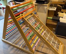 wooden Montessori climbing frame