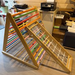 wooden Montessori climbing frame