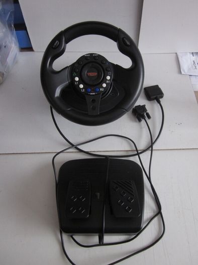 PS2 Sabre AG08230 Compact Steering Wheel & Pedals