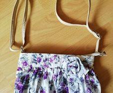 Purple lilac flowery handbag