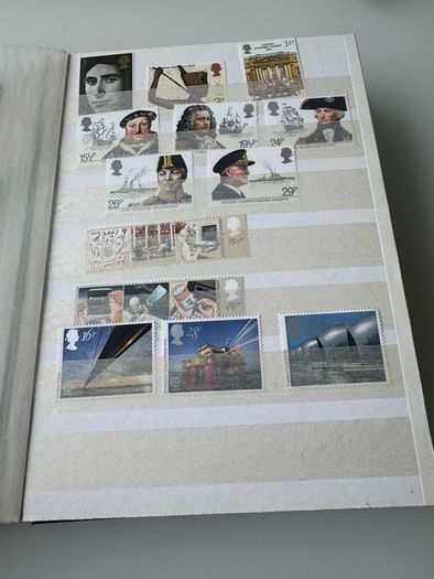 UK collection in stamp album