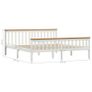 Bed Frame White Solid Pinewood 6FT Super King Image 6