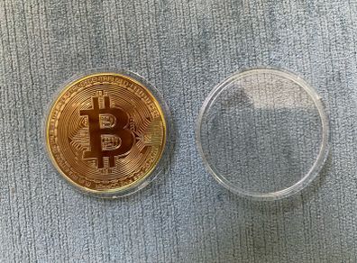 Bitcoin (Metal not plastic) presentation gift in swords