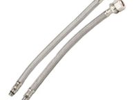 main image for ad M10 x 1/2" BSP Extended Basin Monobloc Mixer Tap Connector Flexi Hose Pipe Tails 600 mm Long