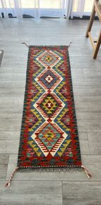 Vintage Handwoven Kilim Runner Rug
