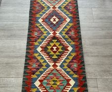 Vintage Handwoven Kilim Runner Rug