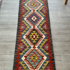Vintage Handwoven Kilim Runner Rug