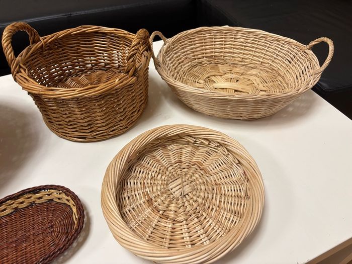 collection of various wicker baskets