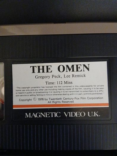 The Omen Film On A High Quality Cassette Tape (Rare).