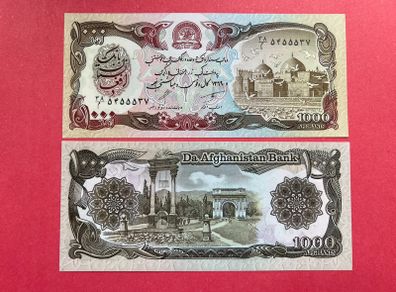 Afghanistan  1,000 Afghanis  1991) Pick 61d. UNC