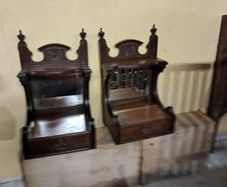 2 mahogany table top caninet