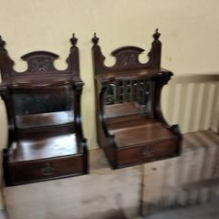 2 mahogany table top caninet
