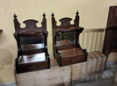 2 mahogany table top caninet