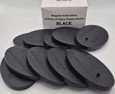 Black WWE Mattel Elite/Ultimate Wrestling Figure Stands Pack of 10