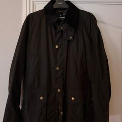 Men's Barbour Ashby Waxed Jacket Large Olive Brown