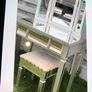 Mirrored dressing table with stool Image 2