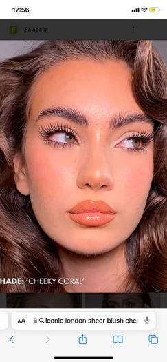 Iconic London sheer blush in shade cheeky coral 12.5 ml