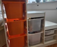 storage combination with boxes