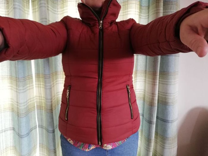vero moda burgandy coat