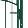 Fence Gate with Arched Top Steel 100x200 cm Green Image 4