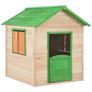 Kids Play House Fir Wood Green Image 3