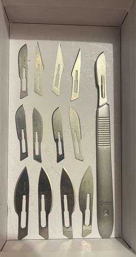 13 Stainless Steel Scalpel Blades with Handle Repair Tool Set replaceable knives Wood Carving Knifes Tools Woodworking Cutter Hand Tool Set Sculptural