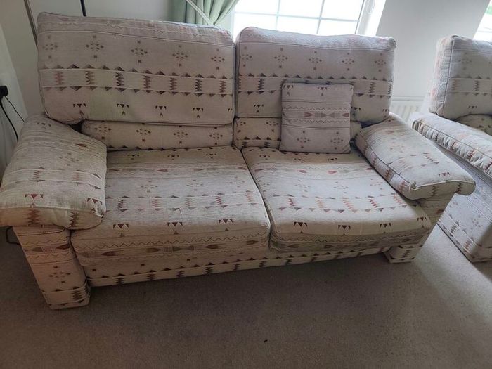 Casey's sofas x2 & pouffe FREE to take away