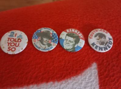 JFK original voting pins badges