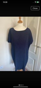 Carolyn Donnelly navy pleat dress size 12